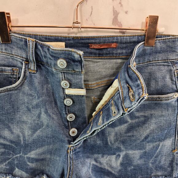 Anthropologie Shorts Womens 28 High Rise Denim Jean Pilcro Cuffed Tie Dye - Picture 10 of 14